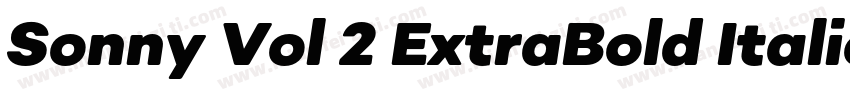 Sonny Vol 2 ExtraBold Italic字体转换